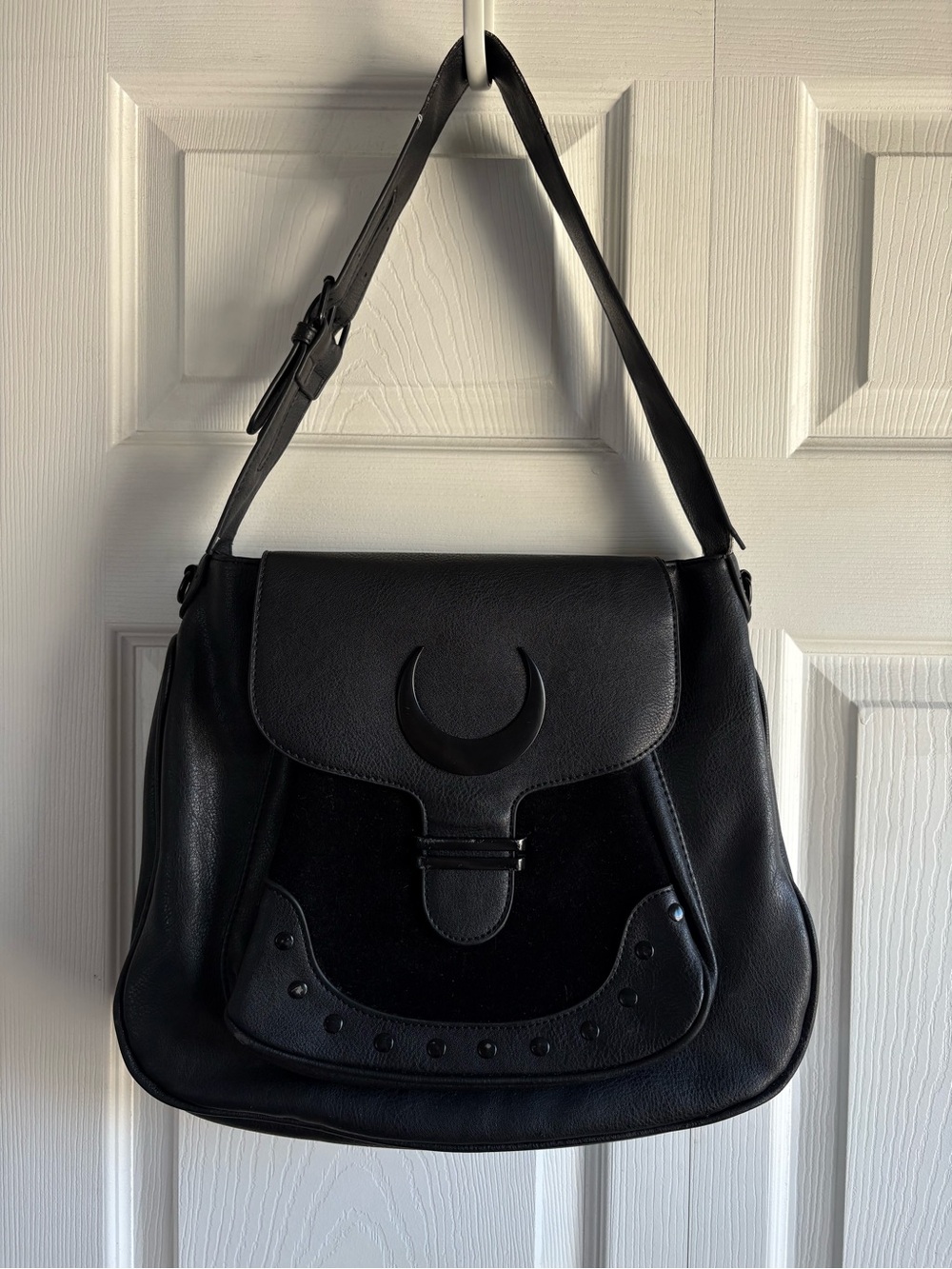Killstar Sacred Moon Faux Leather Satchel Bag Purse Black Goth Baddie Witch Soft